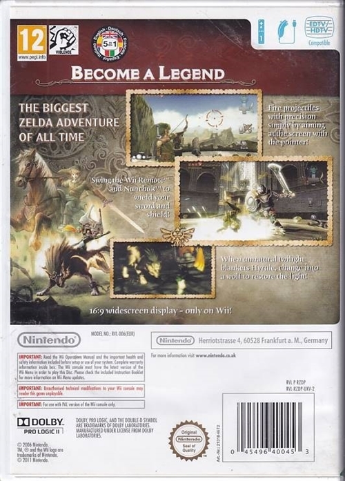 The Legend of Zelda Twilight Princess - Nintendo Selects - Wii (B Grade) (Genbrug)